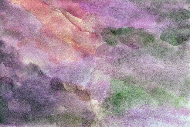 Fundo aquarela verde roxo rosa desenhado à mão