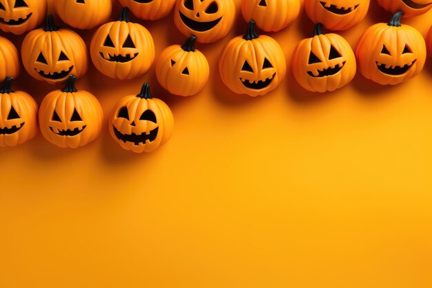 Fundo assustador do conceito de halloween com abóboras