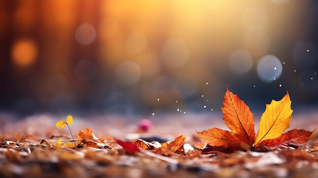 fundo autum dengan gaya estilo blur bokeh