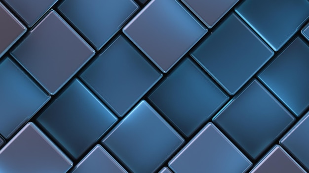 Fundo azul abstrato Blocos retangulares