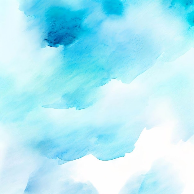 Fundo azul aquarela com um padrão de nuvem.