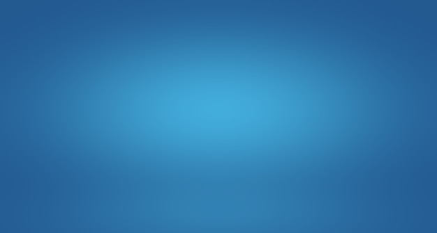 Fundo azul do gradiente de luxo abstrato. Liso azul escuro com vinheta preta Studio Banner.