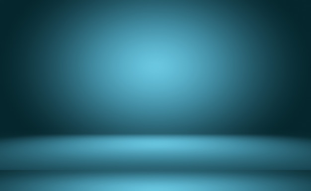 Foto fundo azul do gradiente de luxo abstrato. liso azul escuro com vinheta preta studio banner.