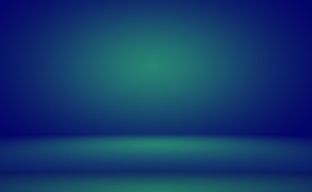 Fundo azul do gradiente de luxo abstrato. liso azul escuro com vinheta preta studio banner.