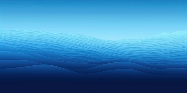 Fundo azul do oceano com um fundo azul e o mar e o céu.