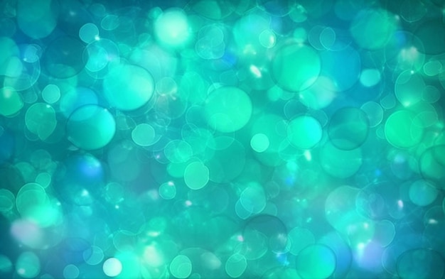 Fundo azul e verde com efeito bokeh