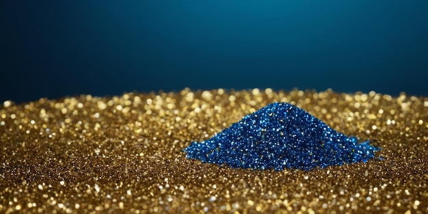 fundo azul festivo com brilho dourado