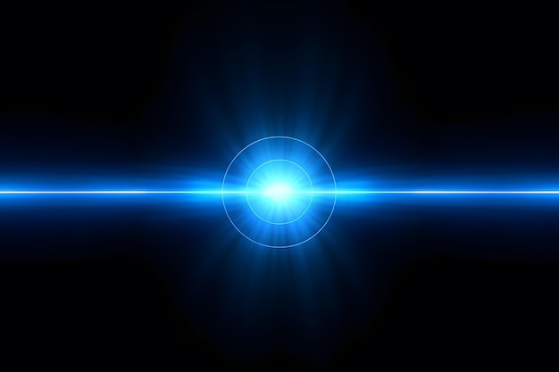 Foto fundo azul tecnológico minimalista com luz vibrante no centro