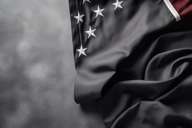 Fundo bokeh da bandeira do dia dos veteranos da América com símbolo minimalista Generative AI