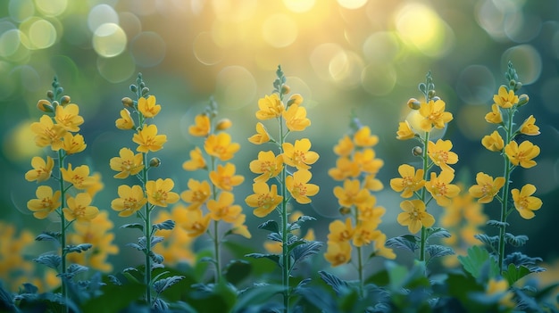 Fundo bokeh em amarelo