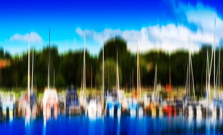 Foto fundo bokeh praia do iate clube de oslo