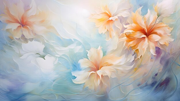 Fundo bonito abstrato com design floral impressionista