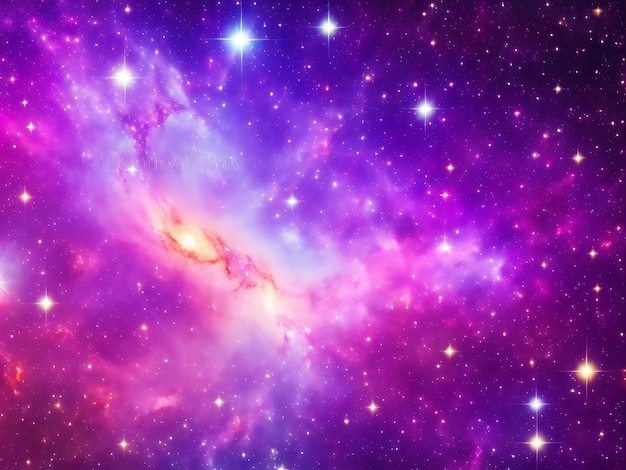 Fundo bonito da galáxia com poeira estelar do cosmos da nebulosa e estrelas brilhantes no universo