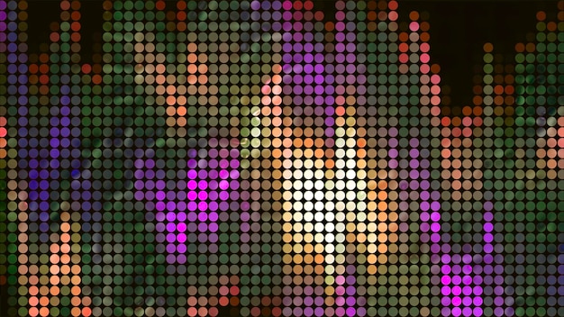 Fundo bonito de pontos e iridescências coloridas movem iridescência colorida vertical de pontos