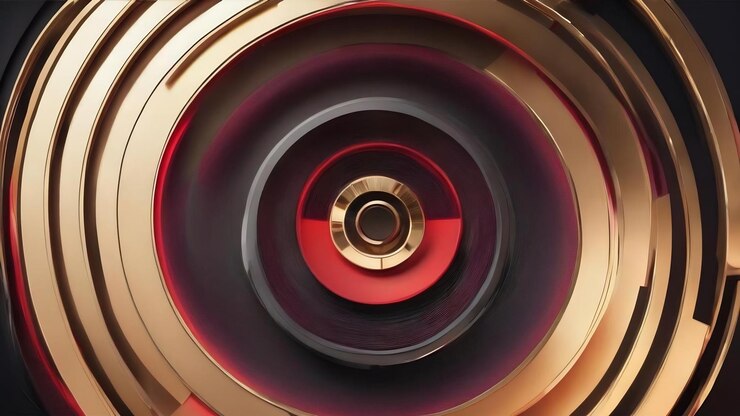 Foto fundo bonito e elegante com estilo minimalista de elementos de disco circular