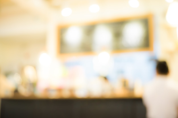 Fundo borrado: Coffee shop blur background with bokeh