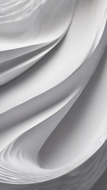 Fundo branco 3D renderização de ondas formas textura de fundo imagens de fundo branco limpo jpg