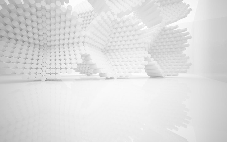 Foto fundo branco abstrato com uma estrutura 3d