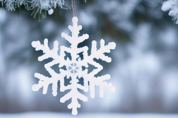 Fundo branco abstrato dos flocos de neve do inverno gerado AI