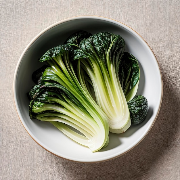 fundo branco Bok choy