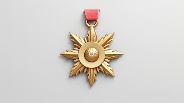 Fundo branco da medalha