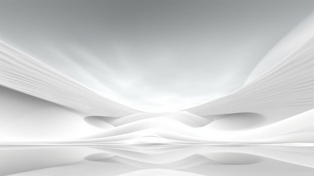 Fundo branco futurista abstrato com horizonte fractal