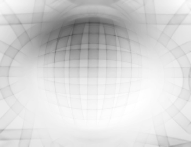 Fundo branco horizontal da ilustração do abstrato da esfera 3d