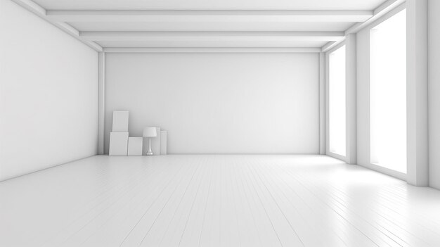 Foto fundo branco mínimo com interior de decoração de casa quarto branco com fundo claro limpo moderno
