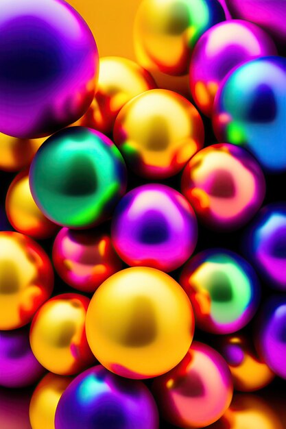 Fundo brilhante abstrato com bolas peroladas