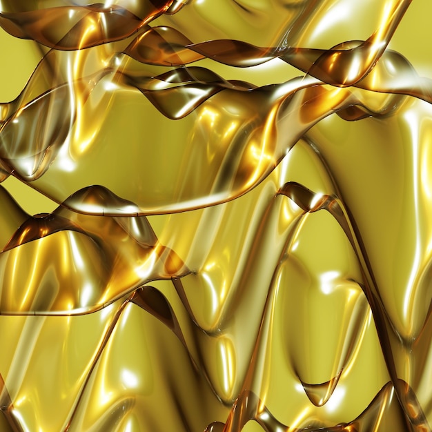 Foto fundo brilhante colorido abstrato com linhas curvas e onduladas em renderização em 3d