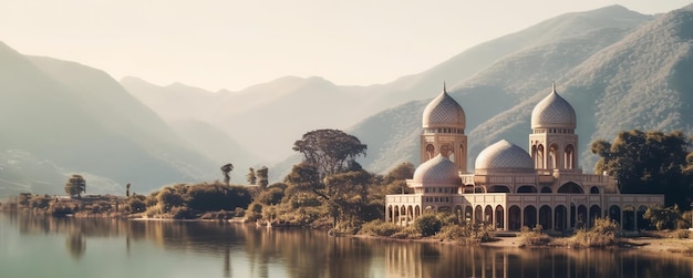 Fundo cênico magnífico da mesquita