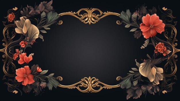 fundo clássico moldura ornamental