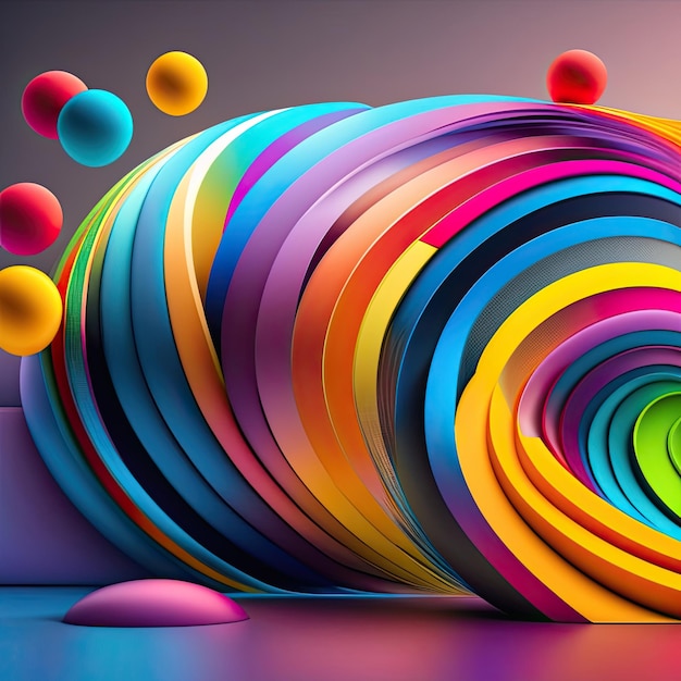 fundo colorido 3D