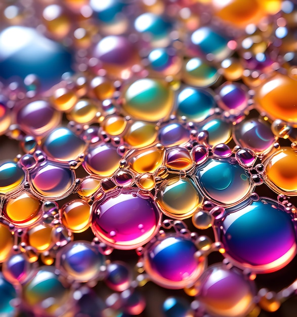 fundo colorido abstrato com bolhas coloridas ilustração de renderização 3D
