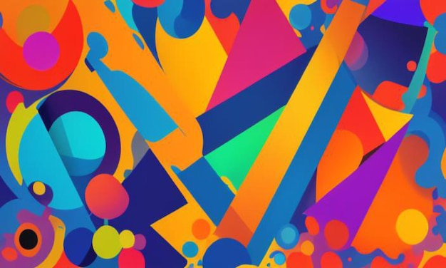Foto fundo colorido abstrato com formas geométricas ilustração vetorial para o seu design