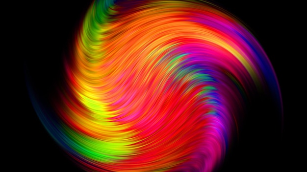 Fundo colorido abstrato torcido gradiente ondulado padrões de espirais papel de parede digital de movimento