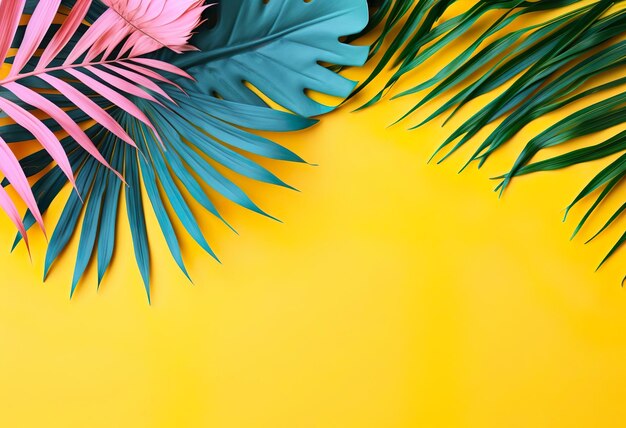 Fundo colorido brilhante tropical com exótico