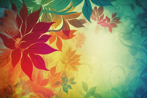 Foto fundo colorido com um padrão floral