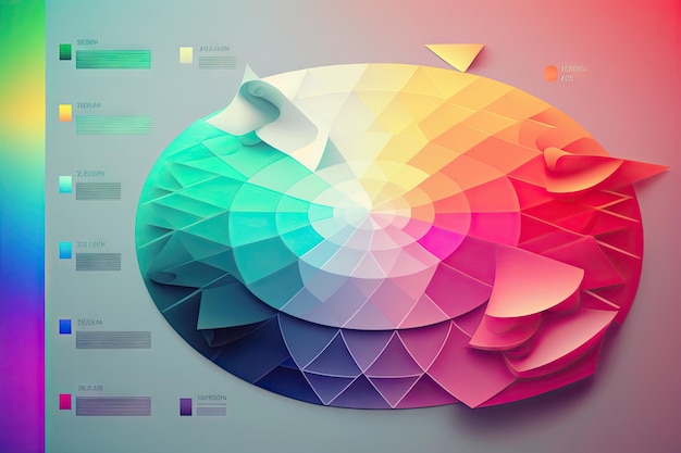 Fundo colorido da paleta de cores gradiente Feito por inteligência artificial AI