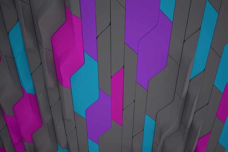 Foto fundo colorido da parede do cyber 3d