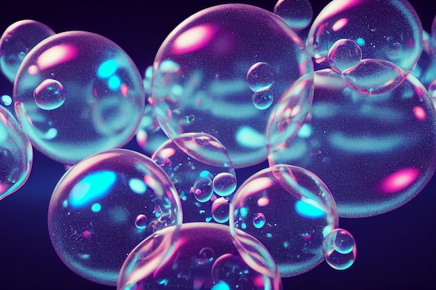 Fundo colorido das bolhas