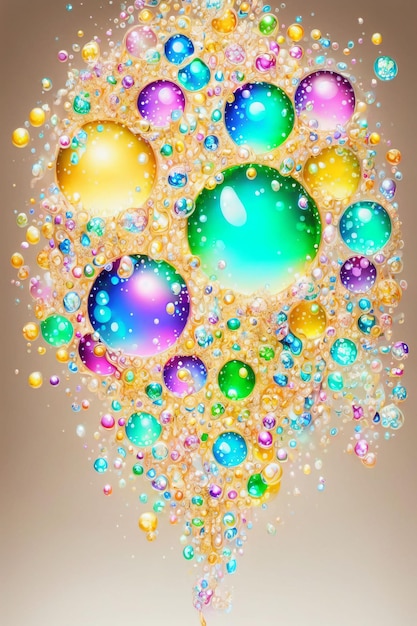 Foto fundo colorido das bolhas