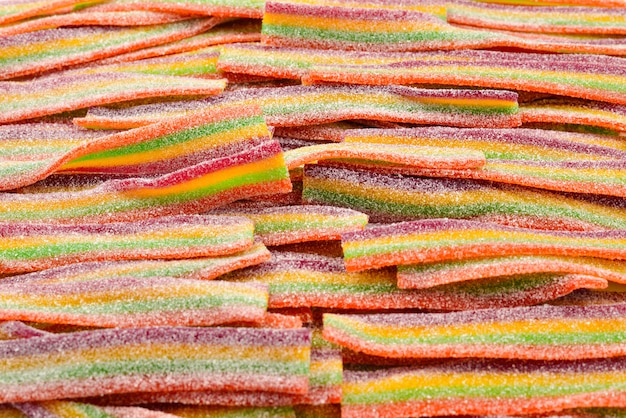 Fundo colorido das jujubas. padrão de doces de geléia.