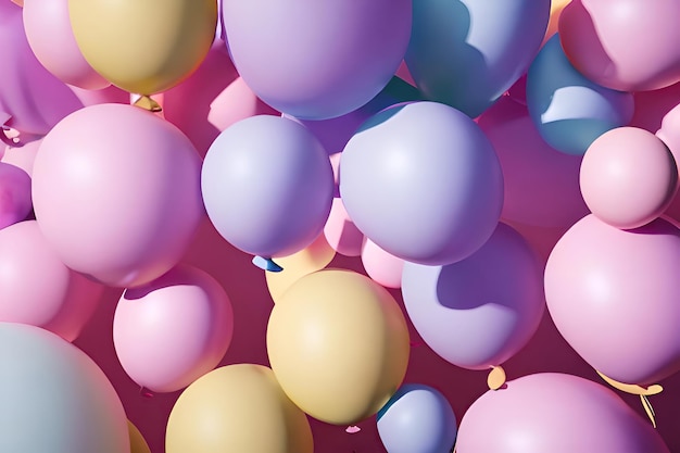 Fundo colorido do balão da celebração do feliz aniversárioxA