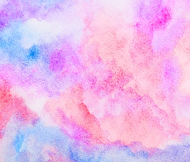 Fundo colorido em aquarela pintado à mão com pincel