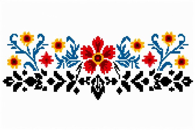 Foto fundo colorido floral mexicano fundo vetorial
