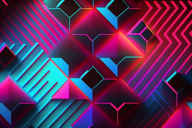 Fundo colorido neon abstrato