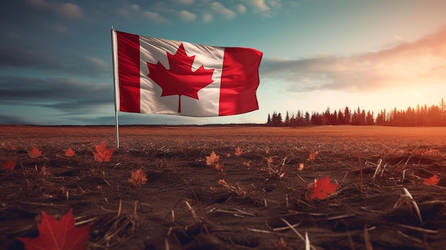 fundo com a bandeira do Canadá