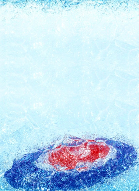 Fundo com gelo e ilustração de curling