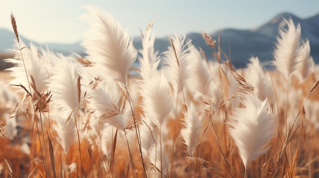 Fundo com grama seca dos pampas